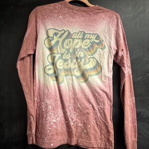 Pink Long Sleeve Graphic Tee